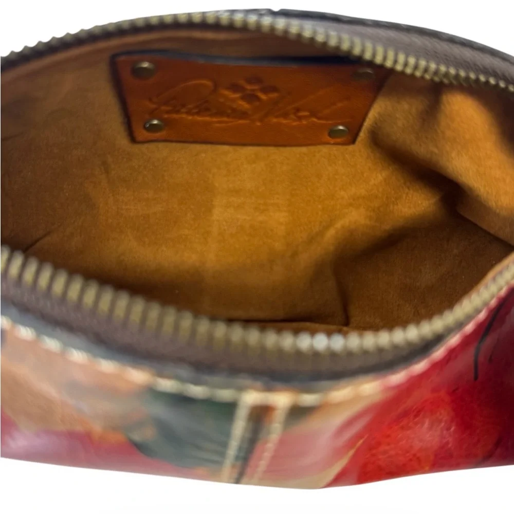 Patricia Nash “Isla” Floral Leather Wristlet